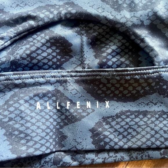 All Fenix Sports Bra. Blue snake print. Size large. - Picture 3 of 4